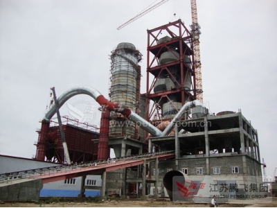 Russian Volga 2500 ton cement production line five stage cyclone preheater