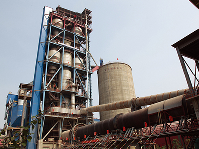 On site use of Shandong Zaozhuang Quantou Group's 5000 ton daily cement production line